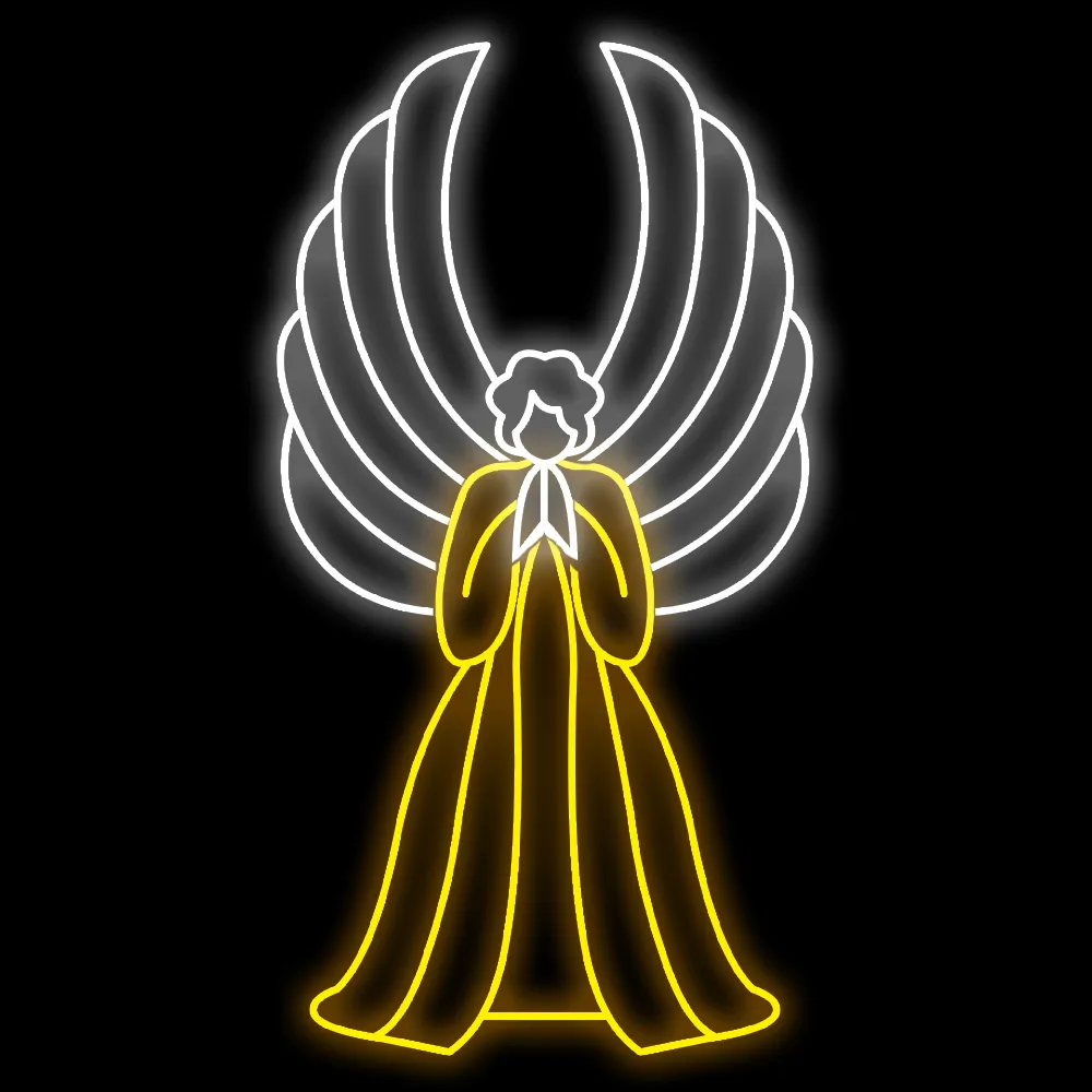 Figura de Natal Luminosa para Jardim e Fachada - Anjo Glamour