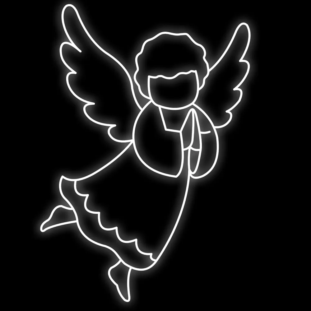 Figura de Natal Luminosa para Jardim e Fachada - Anjo Muriel