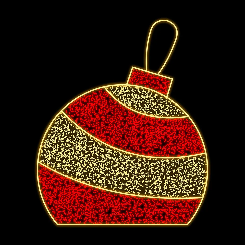 Figura de Natal Luminosa para Jardim e Fachada - Bola de Natal slim 2D
