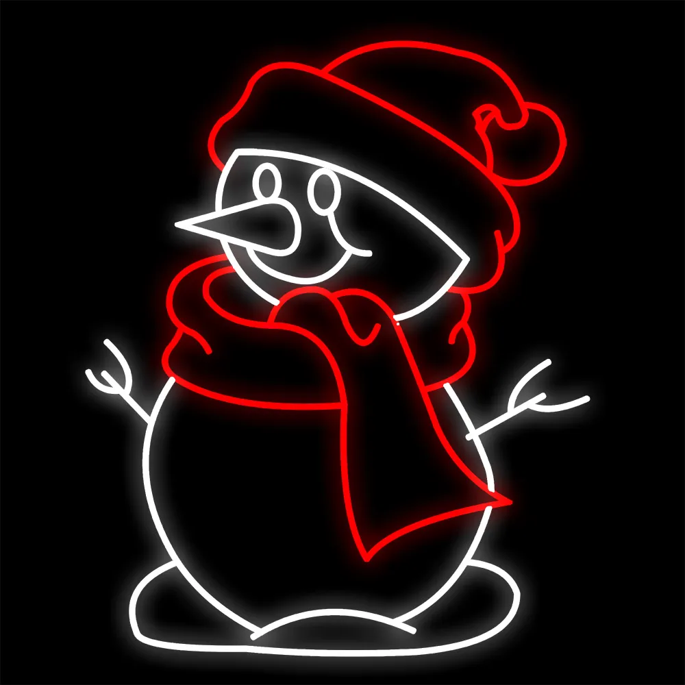 Figura de Natal Luminosa para Jardim e Fachada - Boneco de Neve
