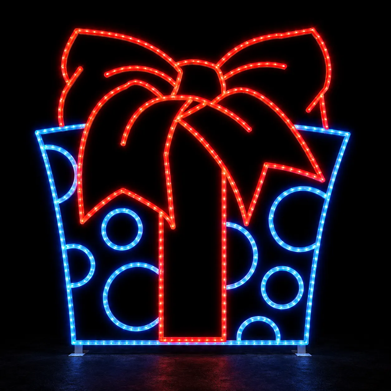 Figura de Natal Luminosa para jardim e fachada- Caixa de Presente 2D
