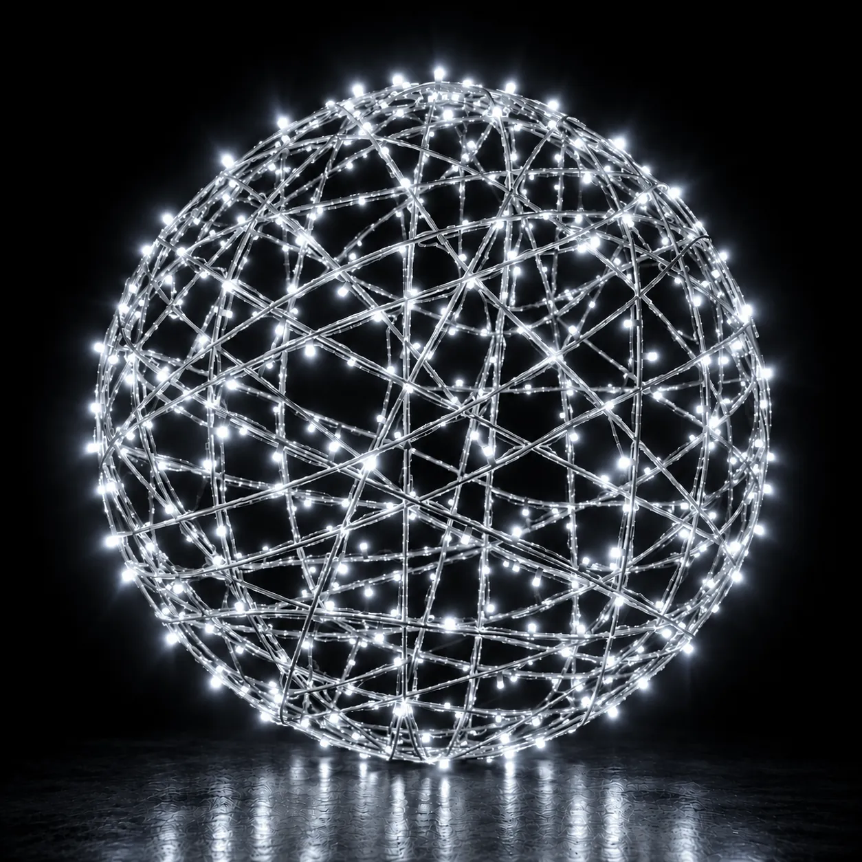 Figura de Natal Luminosa para Jardim e Fachada - Esfera Iluminada