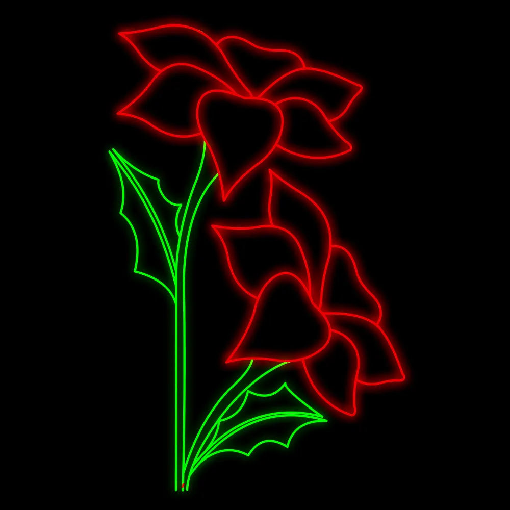 Figura de Natal Luminosa para Jardim - Hibisco