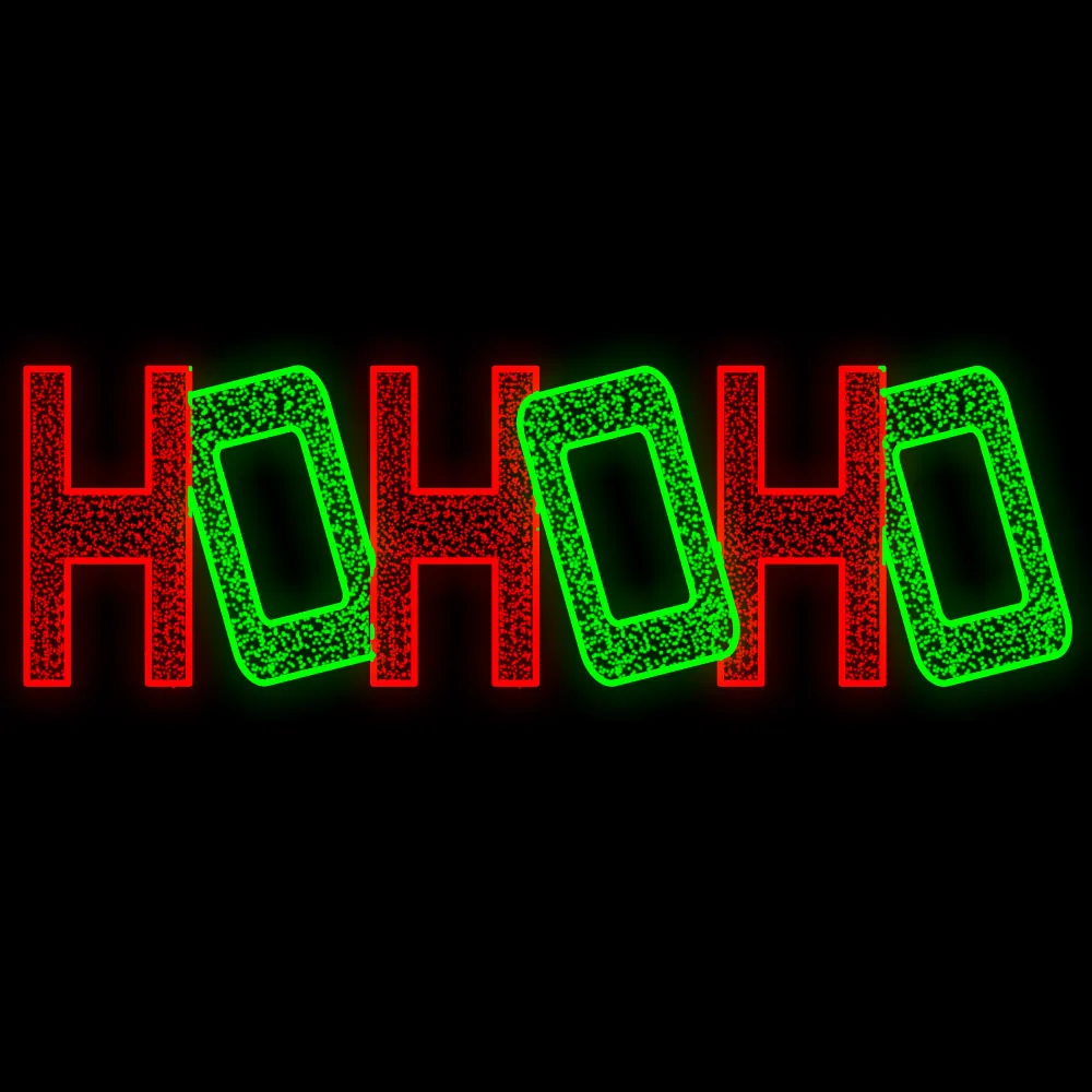Figura de Natal Luminosa para Jardim e Fachada - Letreiro HOHOHO