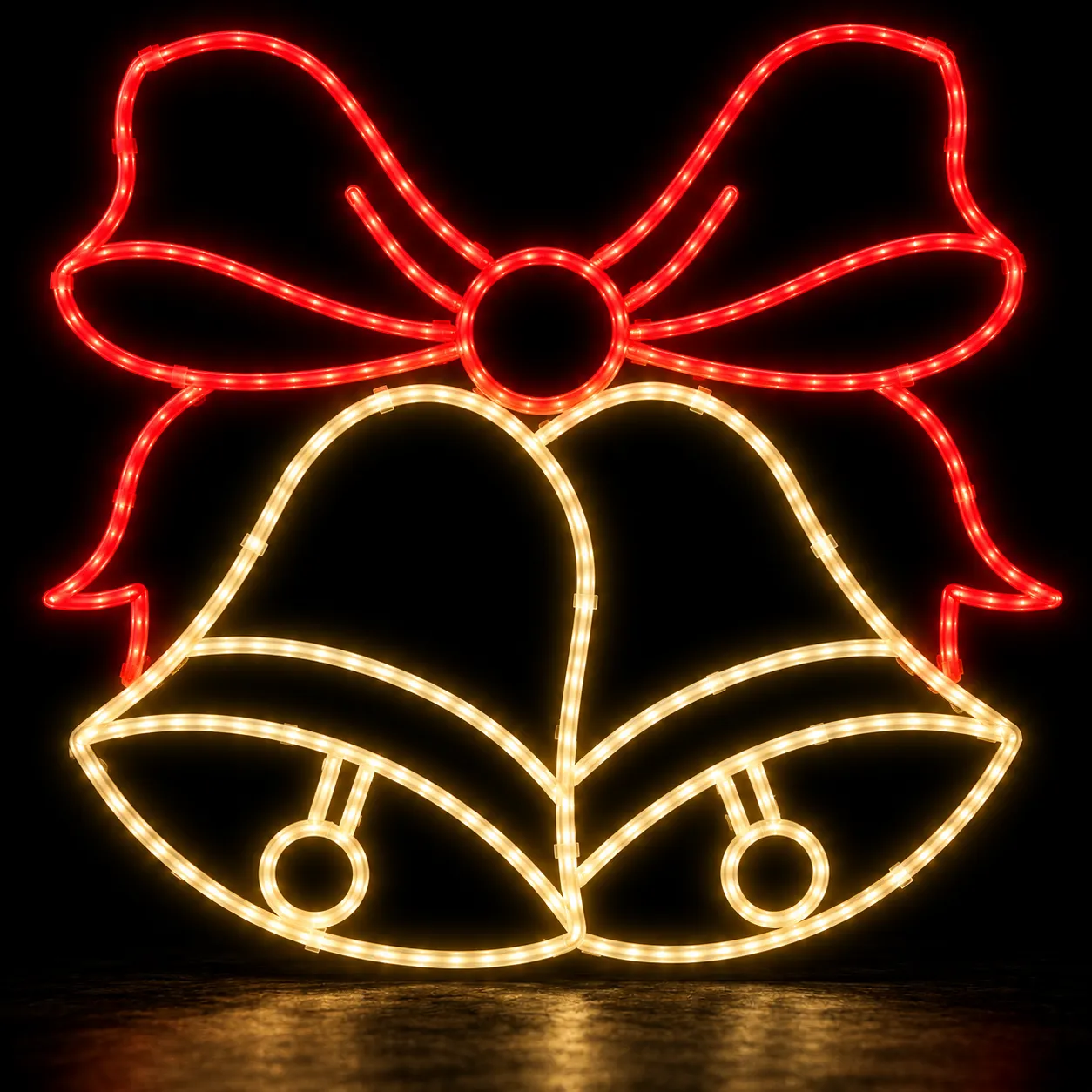 Figura de Natal Luminosa para Jardim e Fachada - Sino Duplo