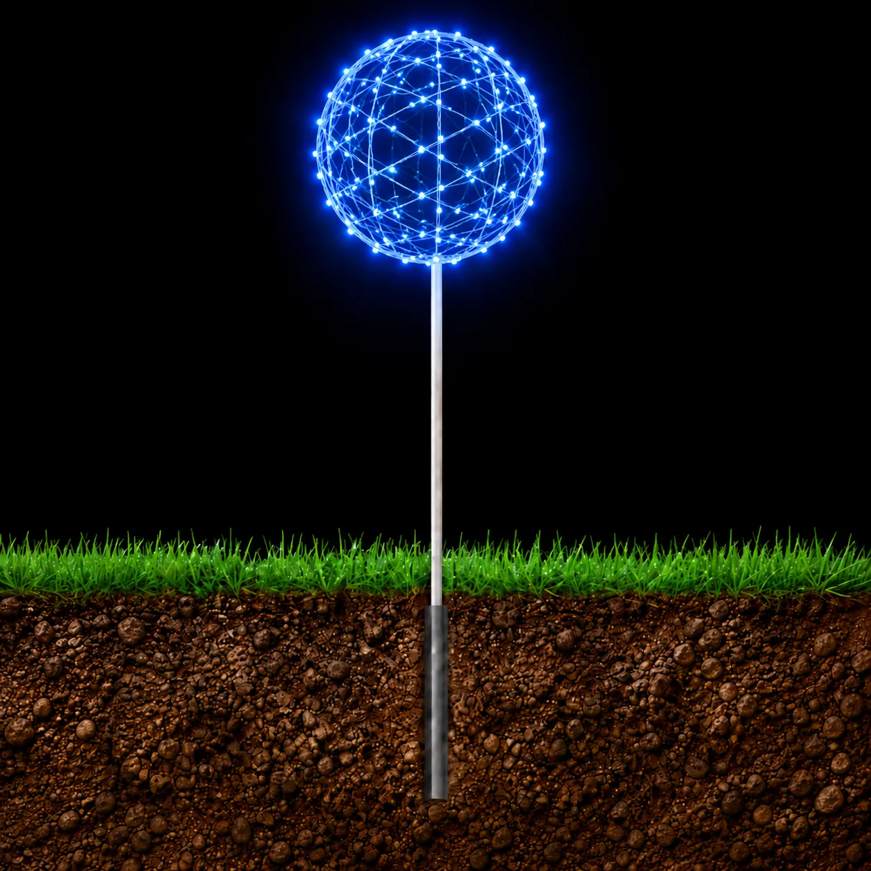 Figura de Natal Luminosa para Jardim - Esfera no Alto