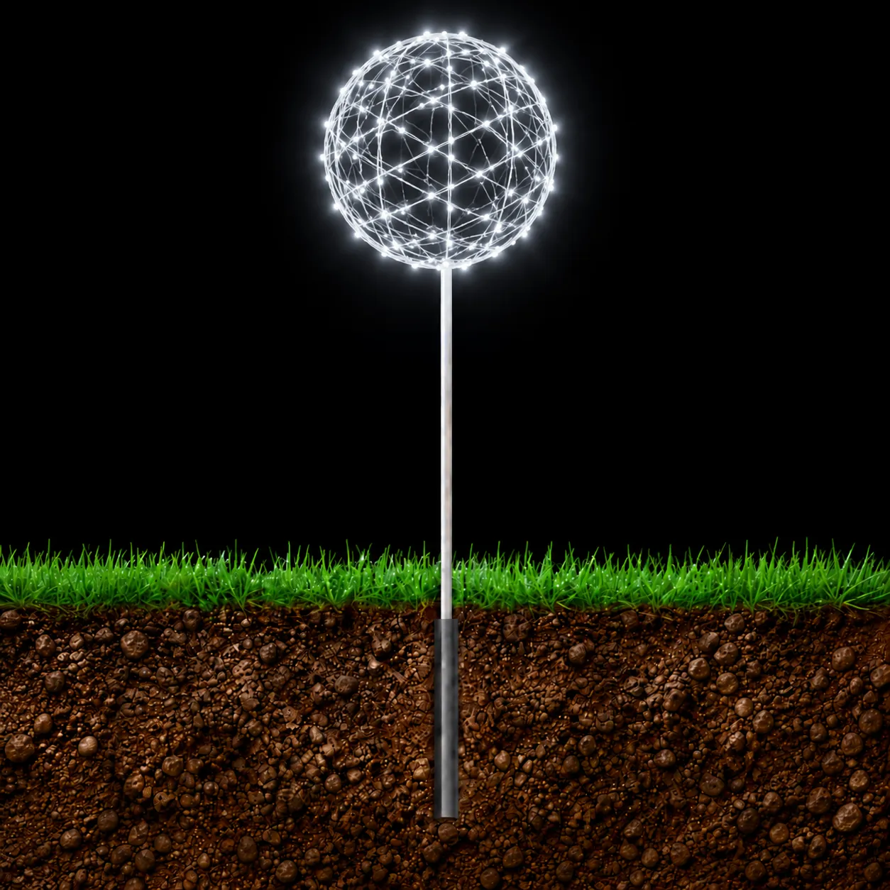 Figura de Natal Luminosa para Jardim - Esfera no Alto