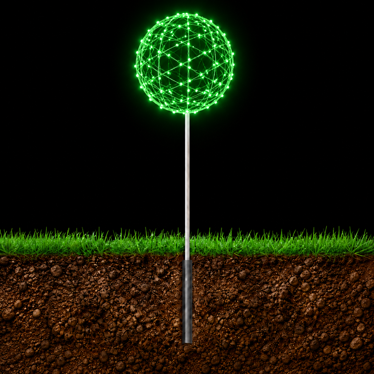 Figura de Natal Luminosa para Jardim - Esfera no Alto