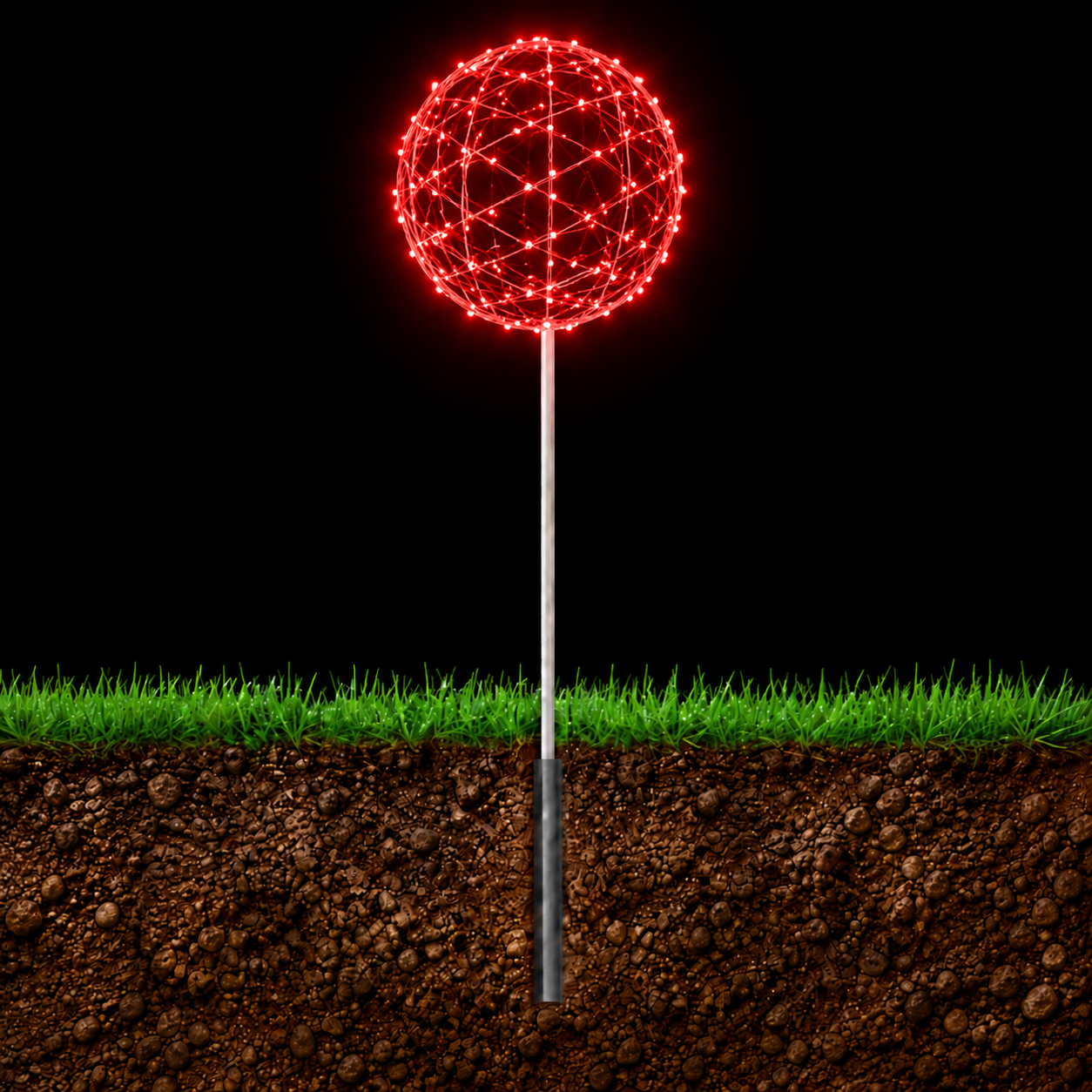 Figura de Natal Luminosa para Jardim - Esfera no Alto