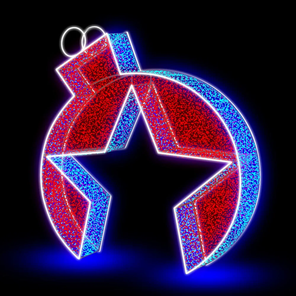 Figura de Natal Luminosa para Piso - Bola de Natal Star