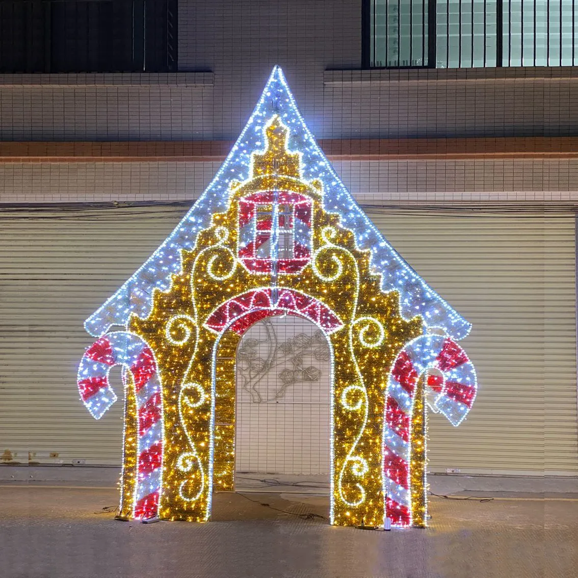 Figura de Natal Luminosa - Casinha Candy House 3D