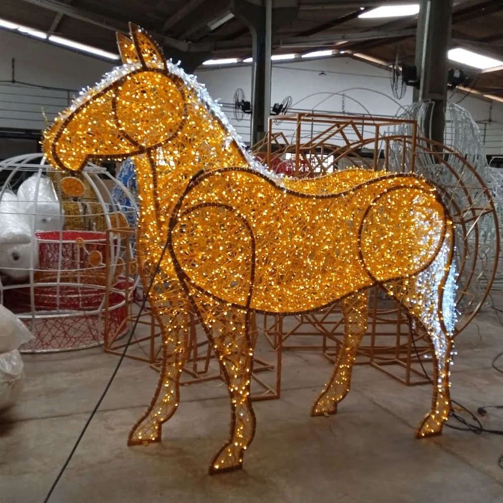 Figura de Natal Luminosa - Cavalo Elegance 3D