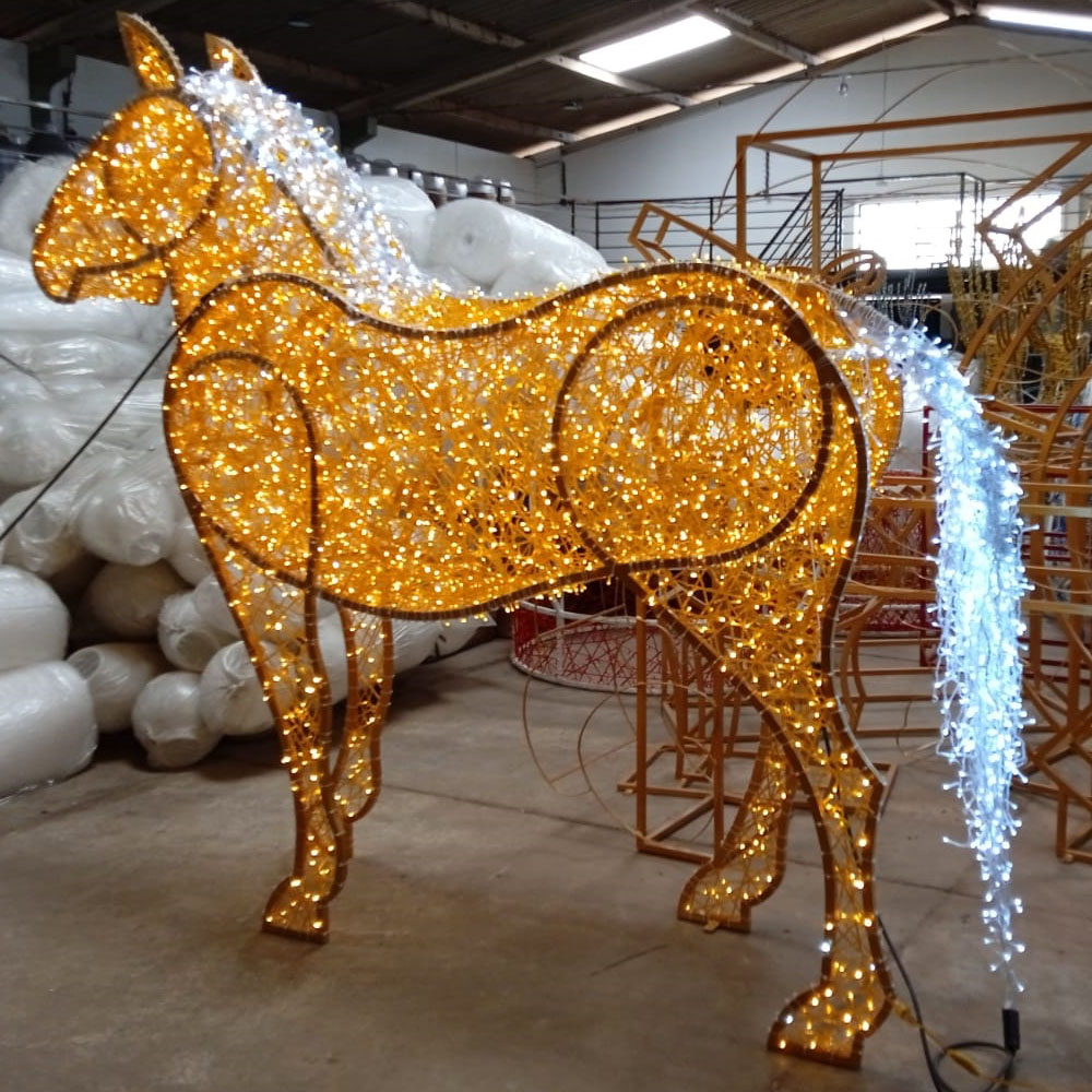 Figura de Natal Luminosa - Cavalo Elegance 3D