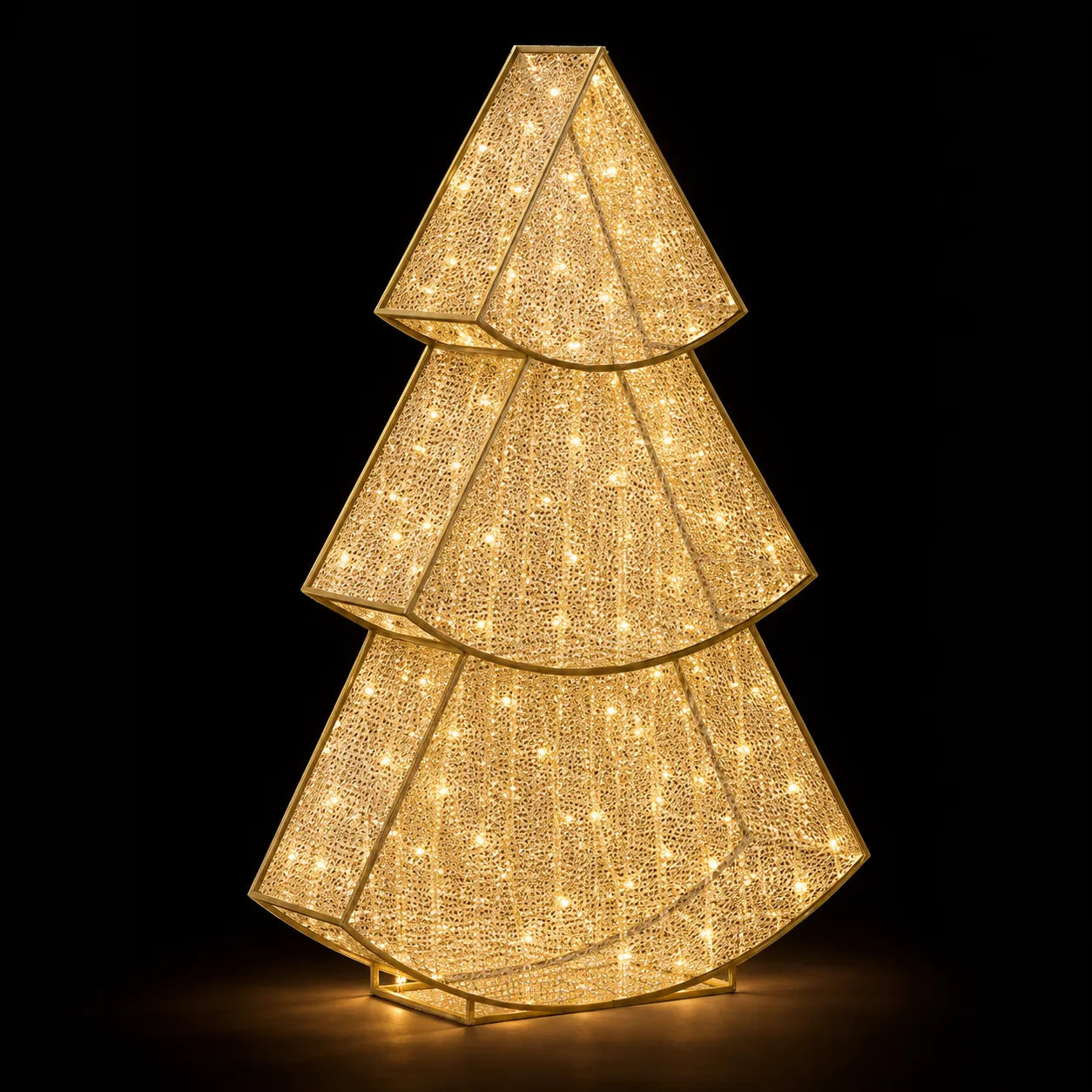 Figura de Natal Luminosa para Piso - Pinheiro Linha Gold 3D