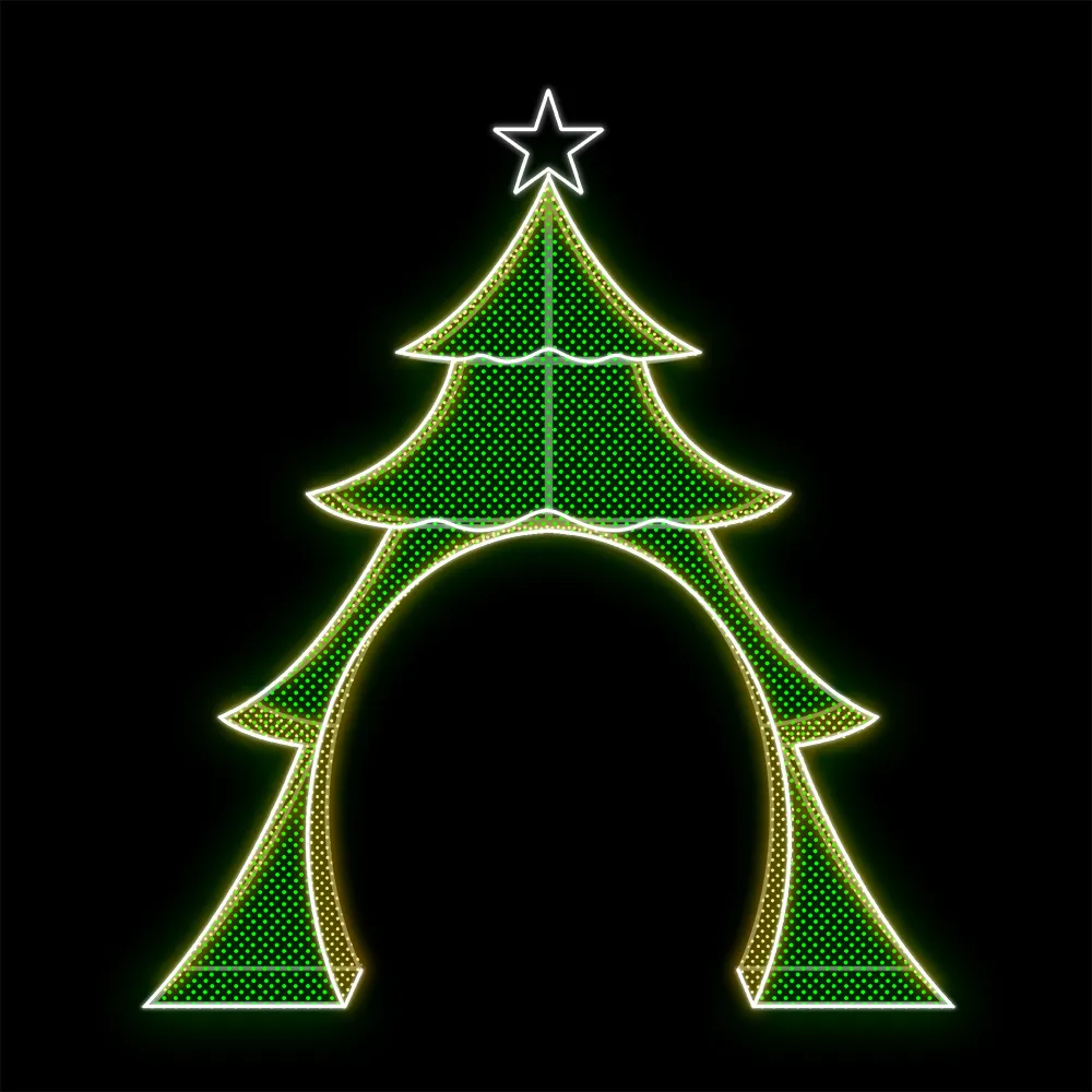 Figura de Natal Luminosa para Piso - Pinheiro Natalino 3D