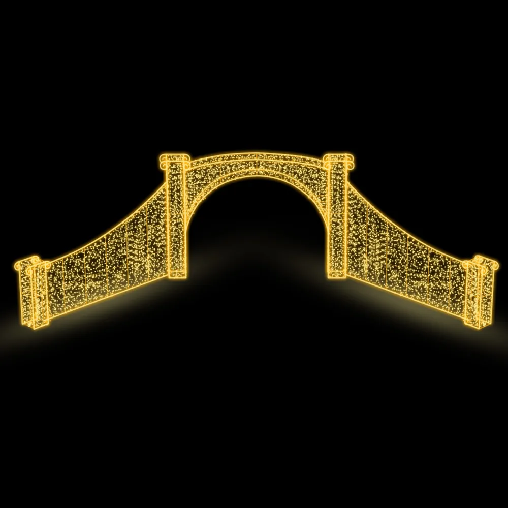 Figura de Natal Luminosa para Piso - Pórtico Imperial Glamour Led 3D