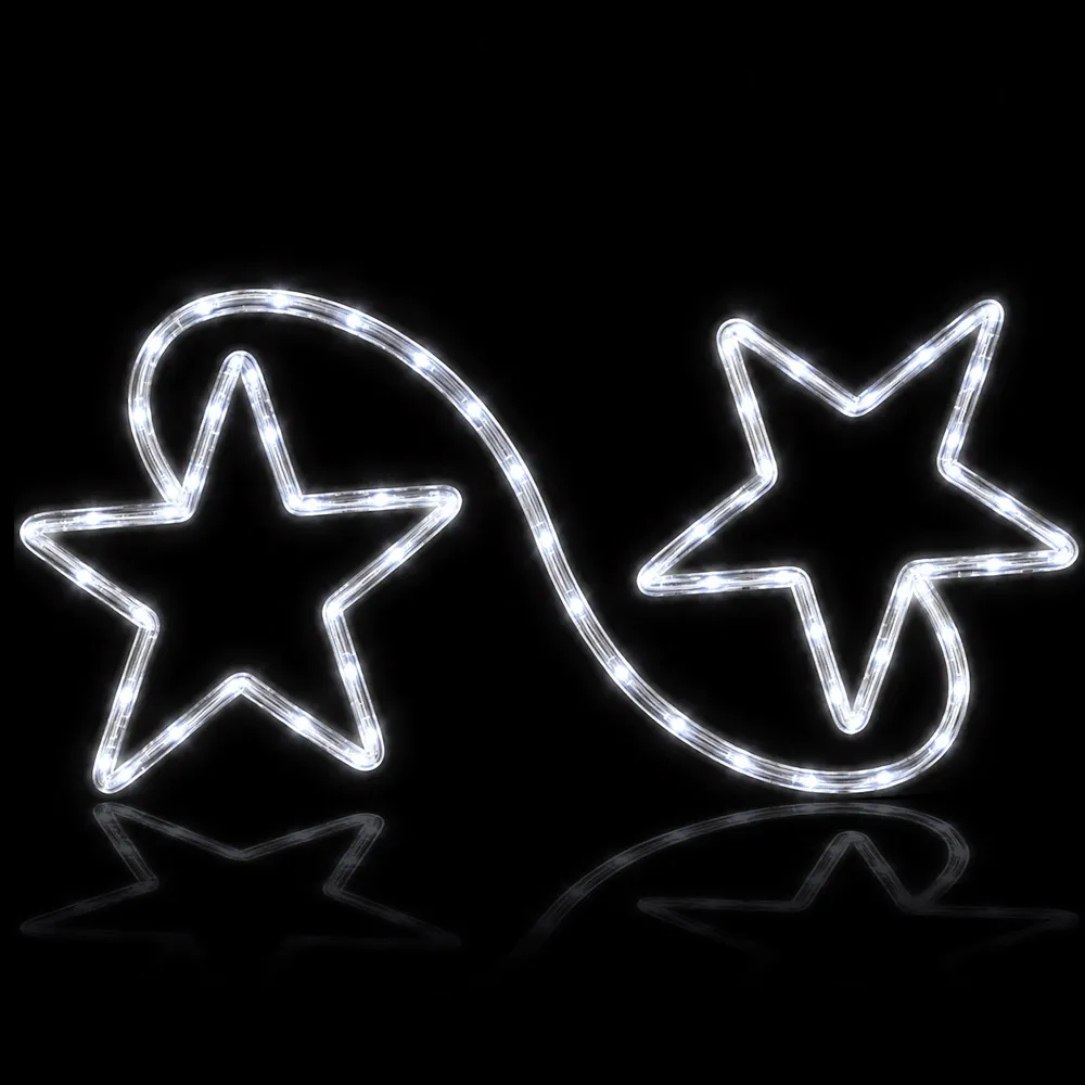 Figura de Natal Luminosa para Poste - 2 Estrelas