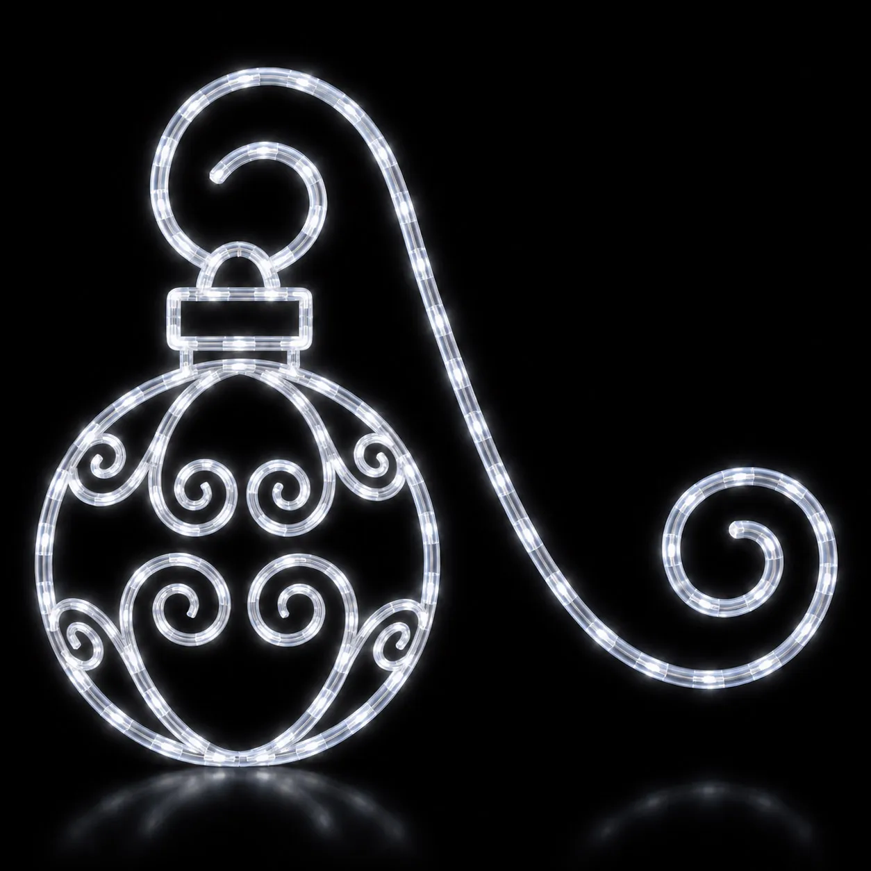 Figura de Natal Luminosa para Poste - Bola Pingente
