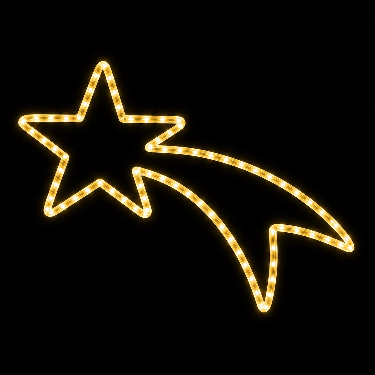 Figura de Natal Luminosa para Poste - Cometa Iluminado Pequeno