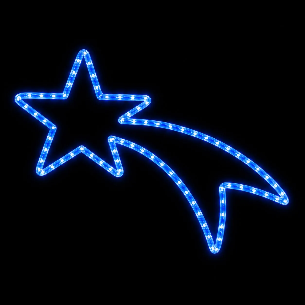 Figura de Natal Luminosa para Poste - Cometa Iluminado Pequeno