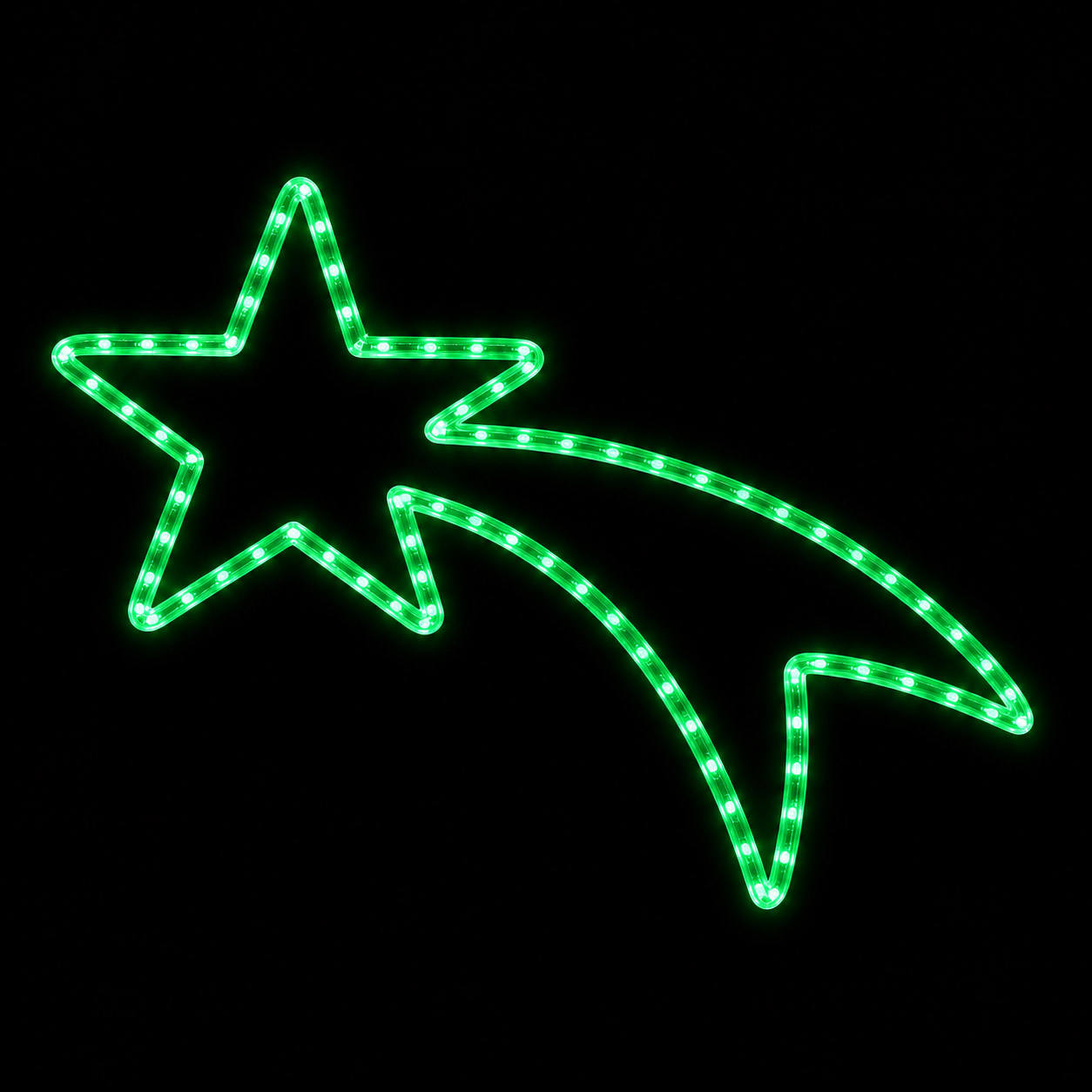 Figura de Natal Luminosa para Poste - Cometa Iluminado Pequeno