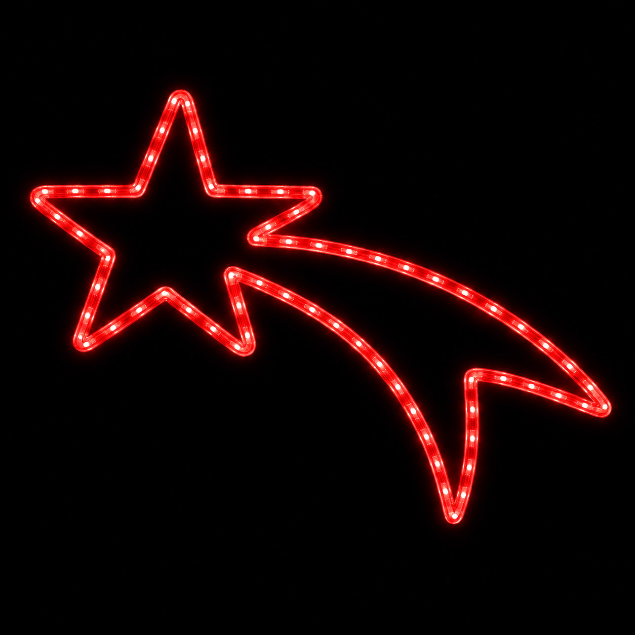 Figura de Natal Luminosa para Poste - Cometa Iluminado Pequeno