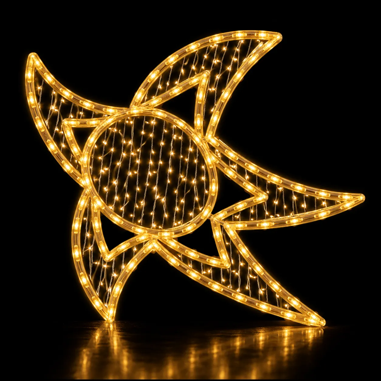 Figura de Natal Luminosa para Poste - Estrela de 5 Pontas Premium