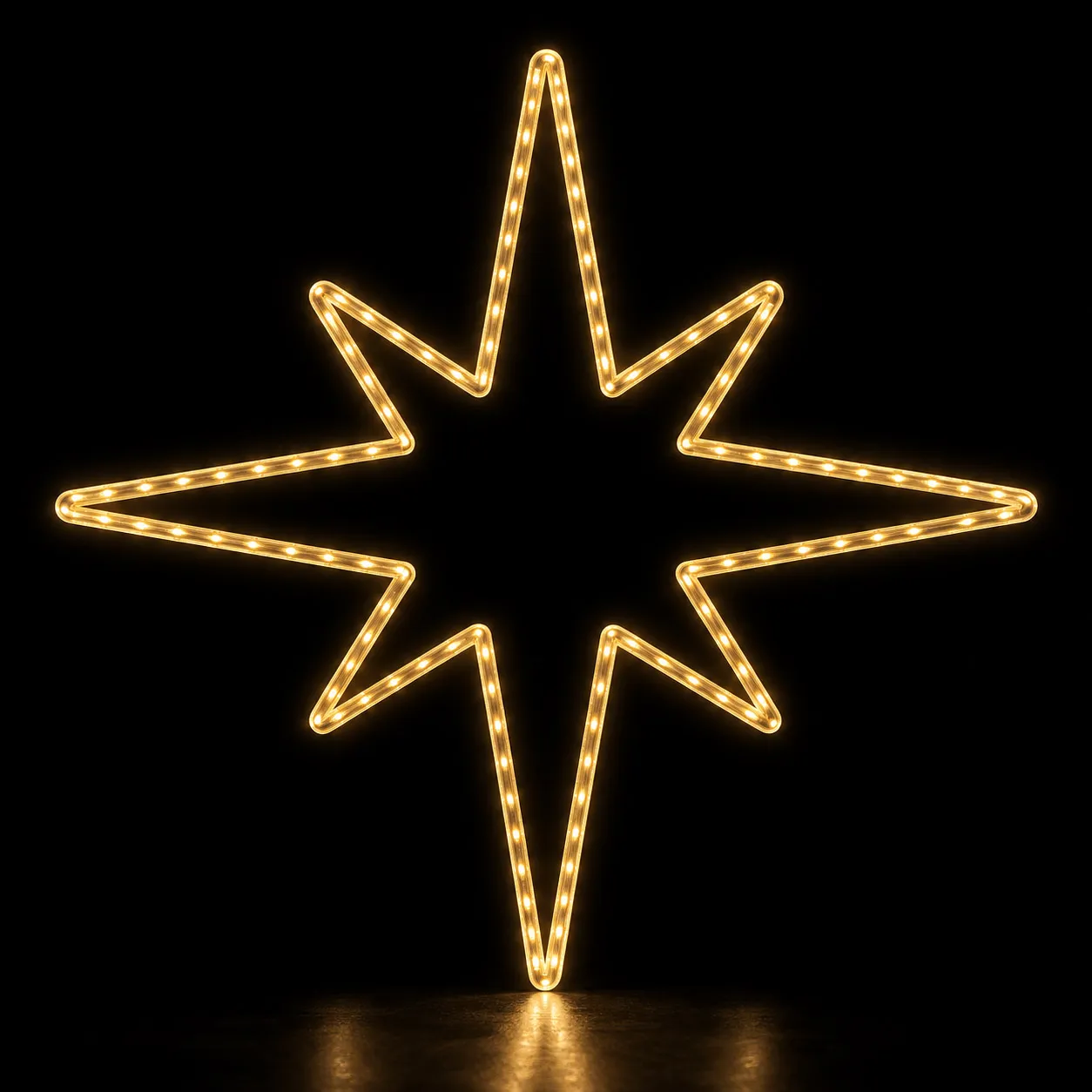 Figura de Natal Luminosa para Poste - Estrela Flash 8 Pontas