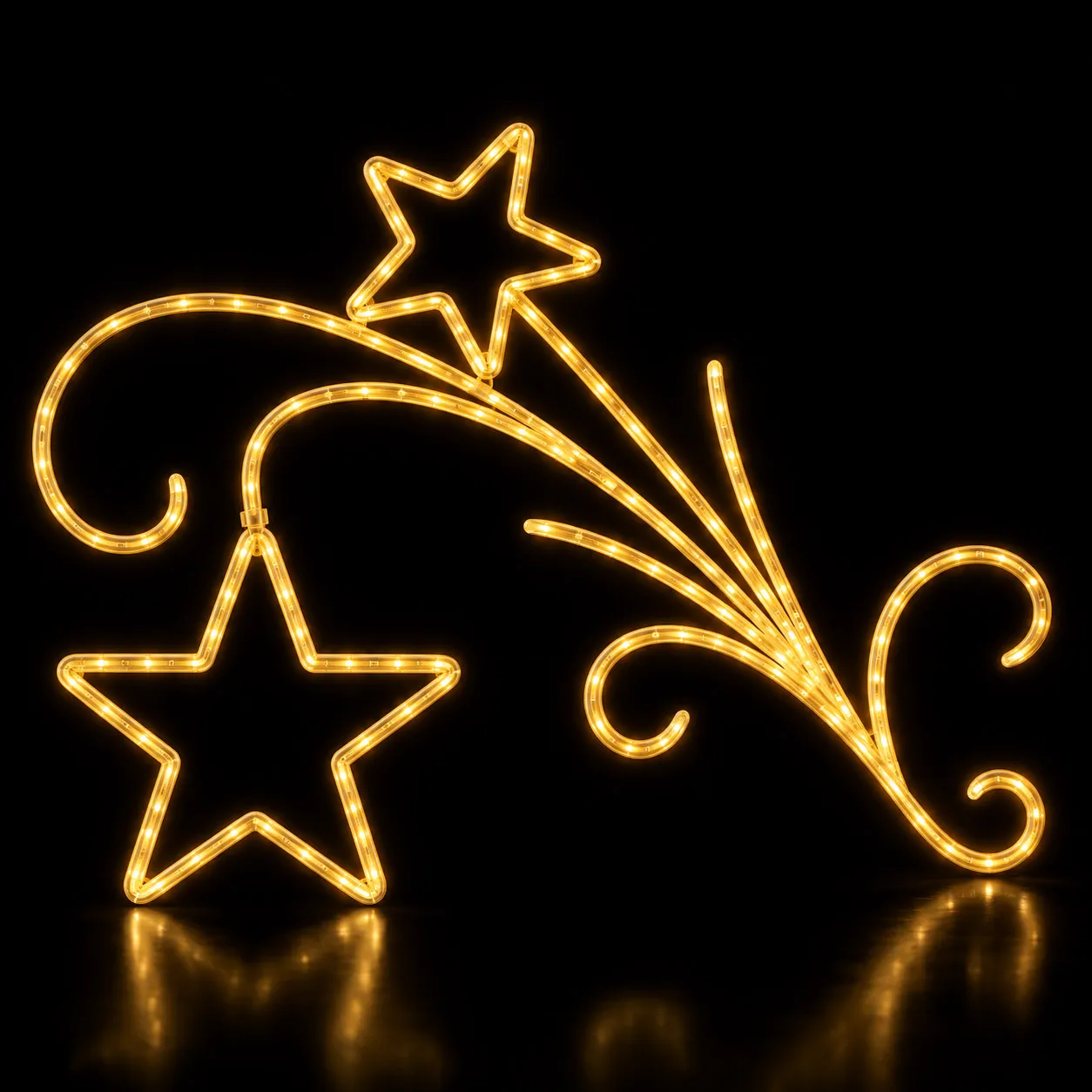 Figura de Natal Luminosa para Poste - Estrelas e Arabescos Premium