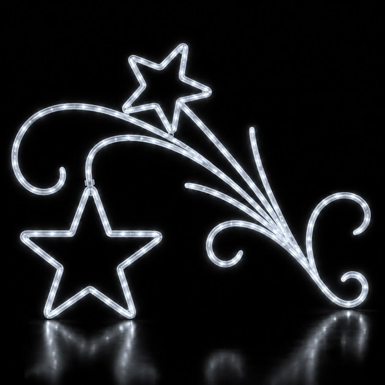 Figura de Natal Luminosa para Poste - Estrelas e Arabescos Premium