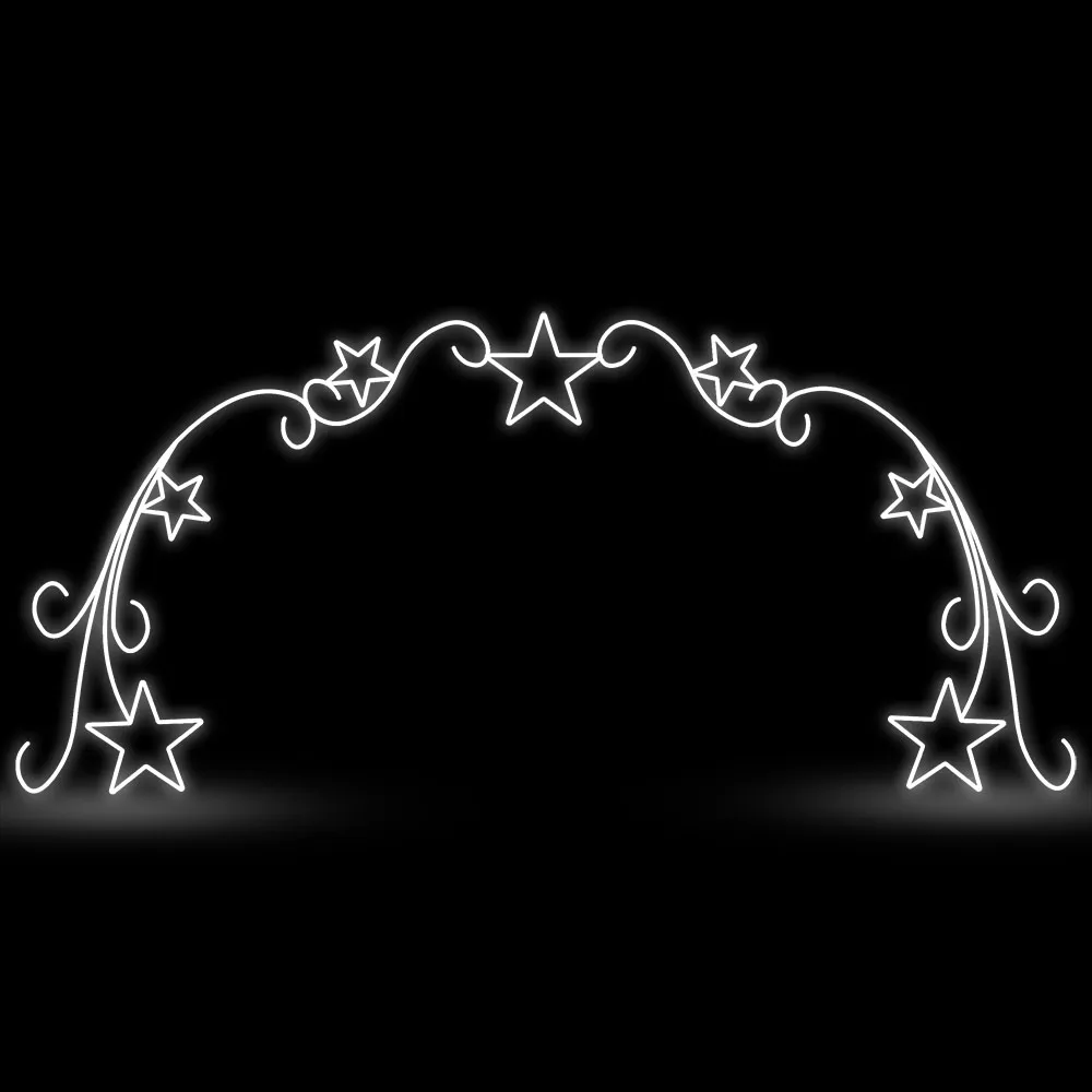 Figura de Natal Luminosa Portal - 5 Estrelas e Arabescos Maior