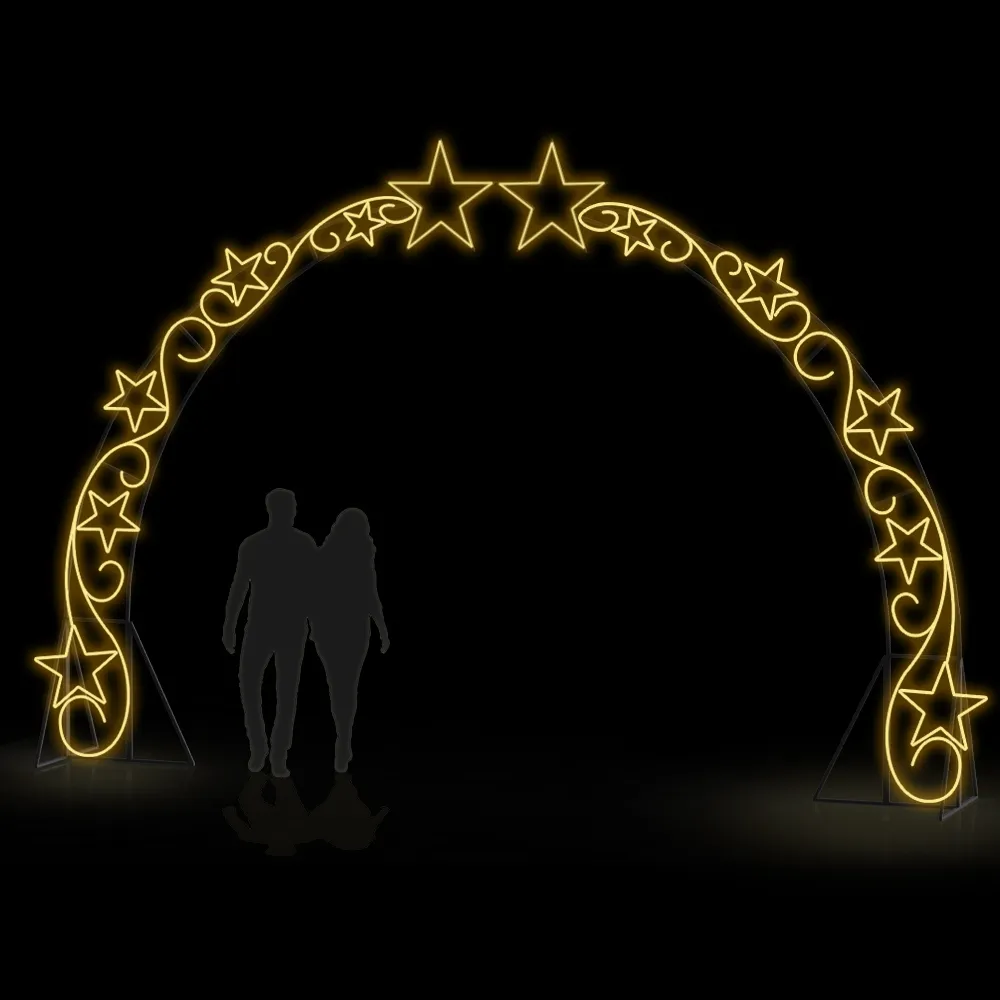 Figura de Natal Luminosa Portal - Arco Ornato Estelar