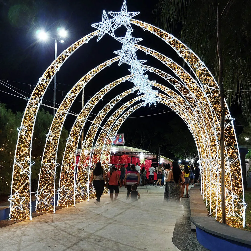 Figura de Natal Luminosa Portal - Arco Star Explosion
