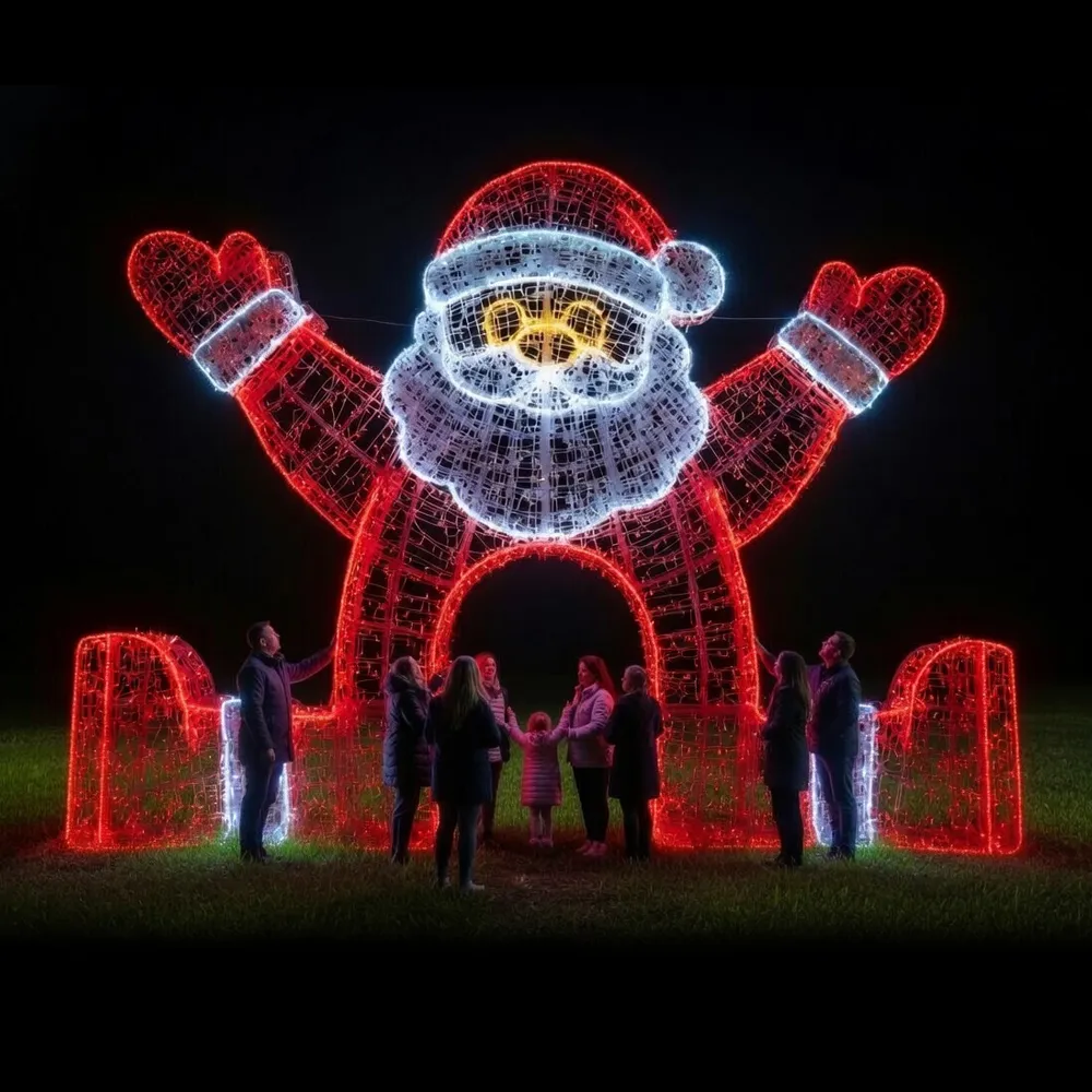 Figura de Natal Luminosa - Portal Boas Vindas do Noel