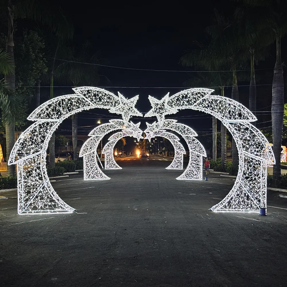 Figura de Natal Luminosa Portal - Cometas 3D
