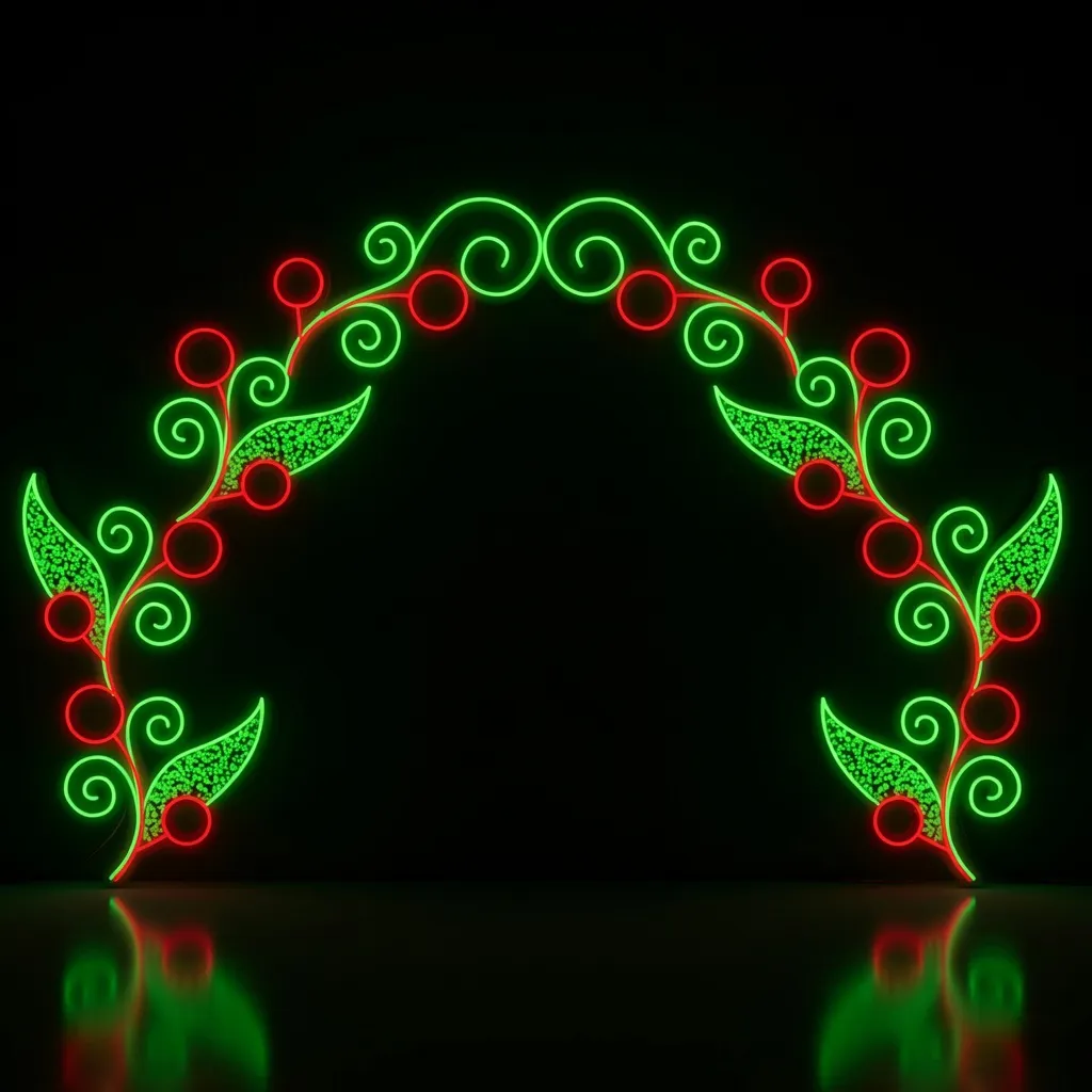 Figura de Natal Luminosa - Portal Flor de Lis