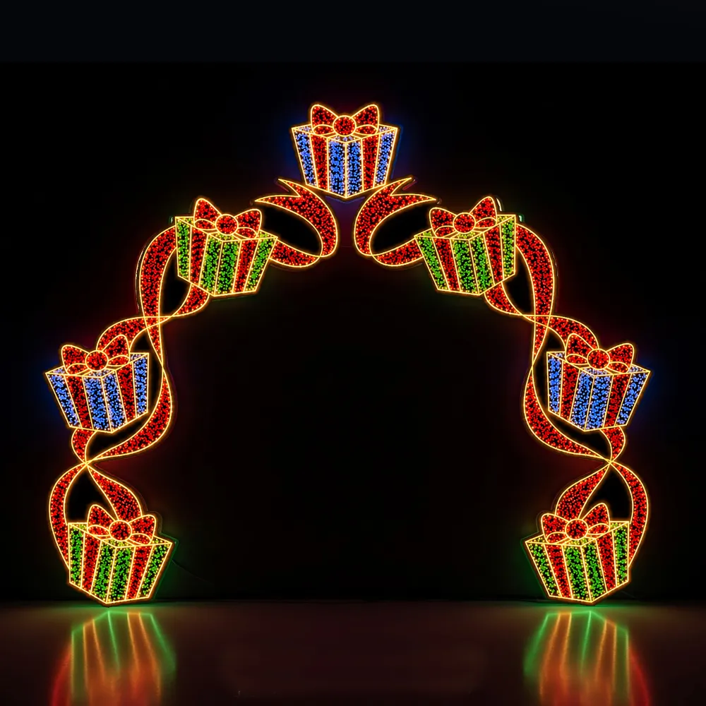 Figura de Natal Luminosa - Portal Laços e presentes