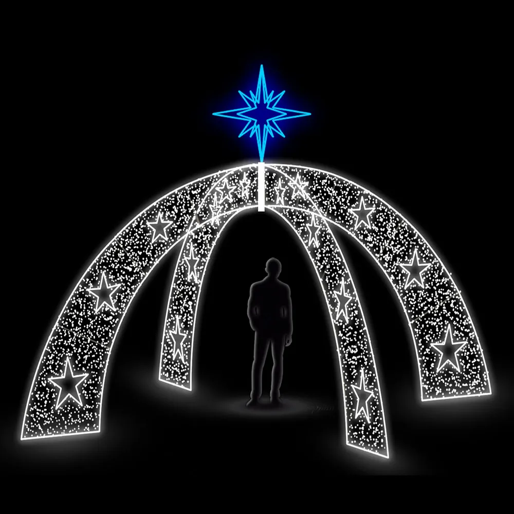 Figura de Natal Luminosa - Portal 3D Galaxia