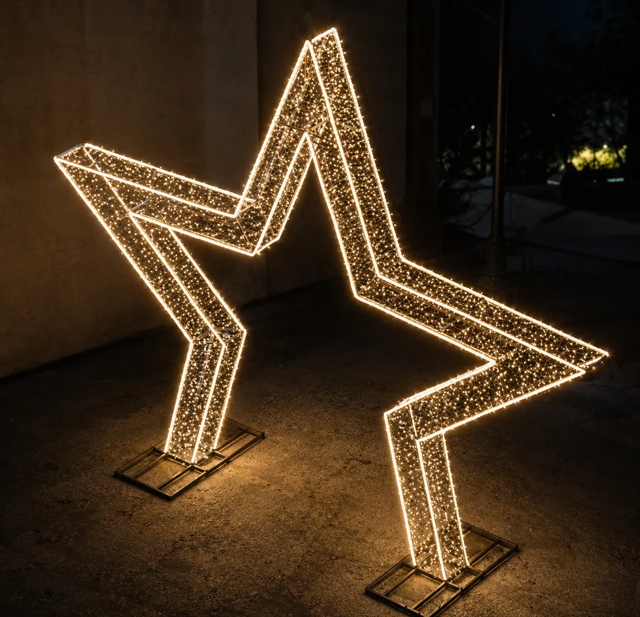 Figura de Natal Luminosa - Portal Tunel de estrelas