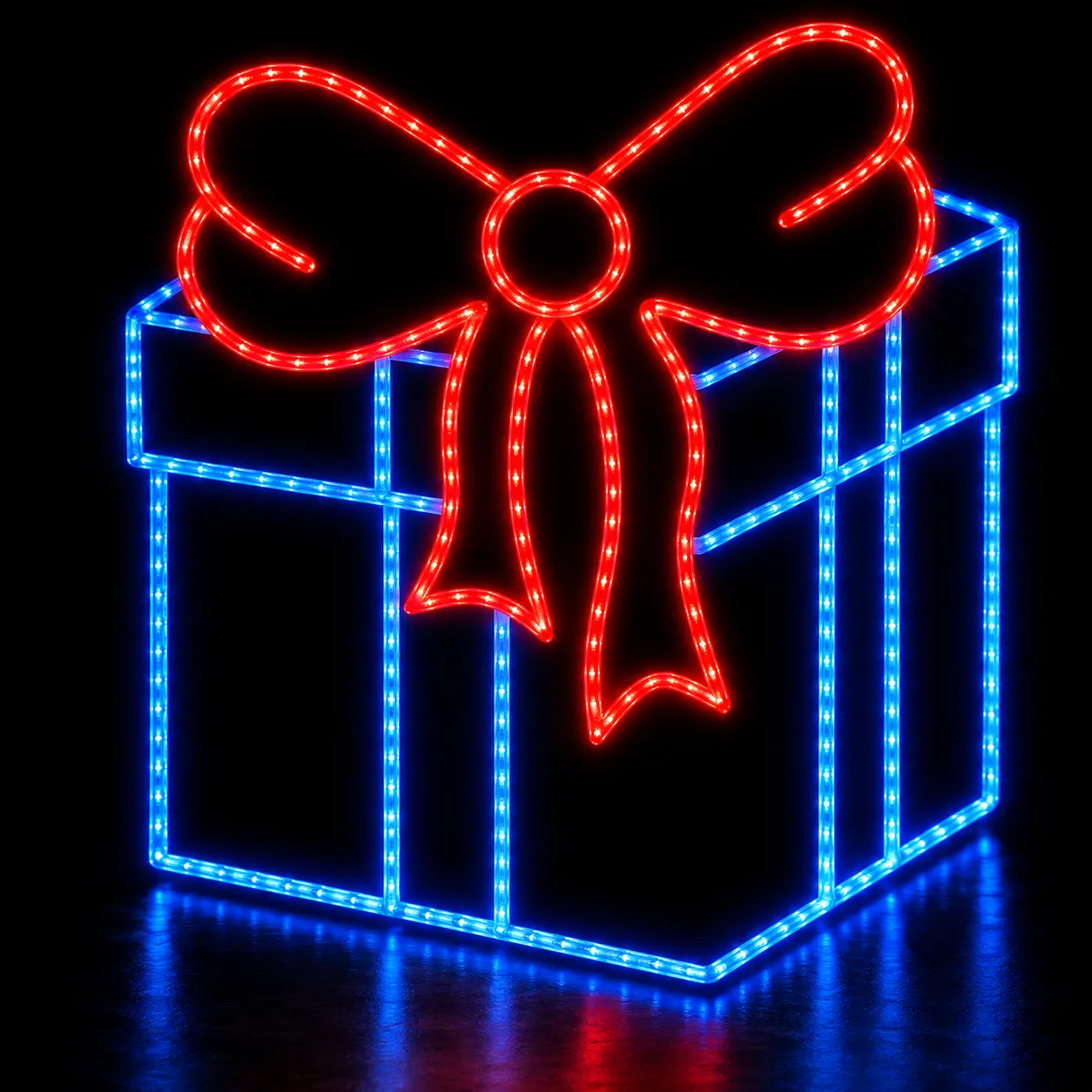 Figura de Natal Luminosa - Poste Caixa de presentes
