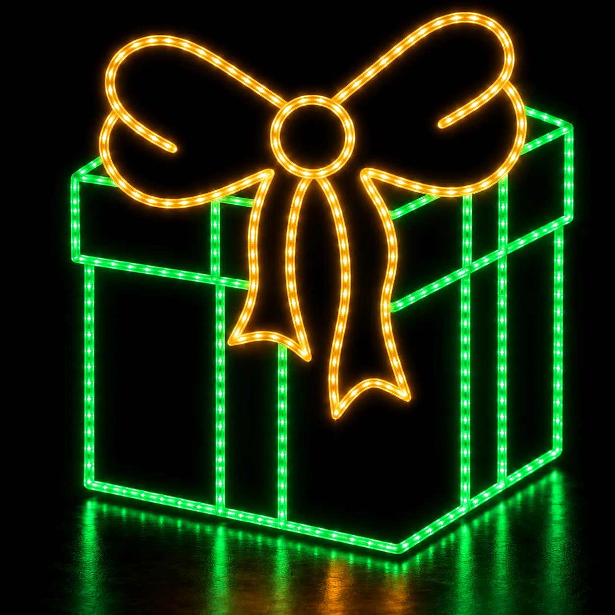 Figura de Natal Luminosa - Poste Caixa de presentes