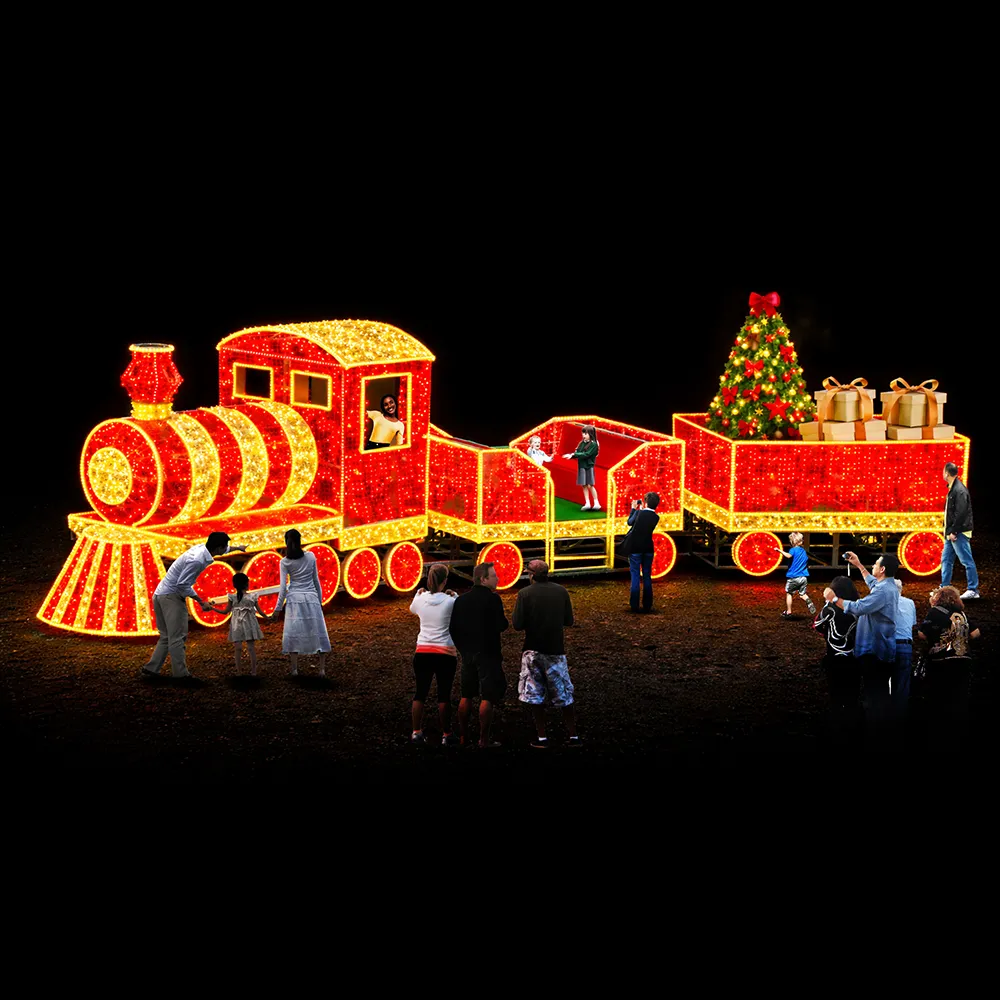 Figura de Natal Luminosa - Trem Expesso encanto de Natal