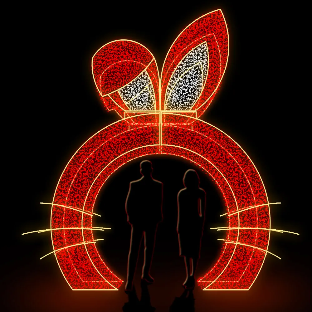 Figura de Páscoa Luminosa - Orelha 3D com Passagem