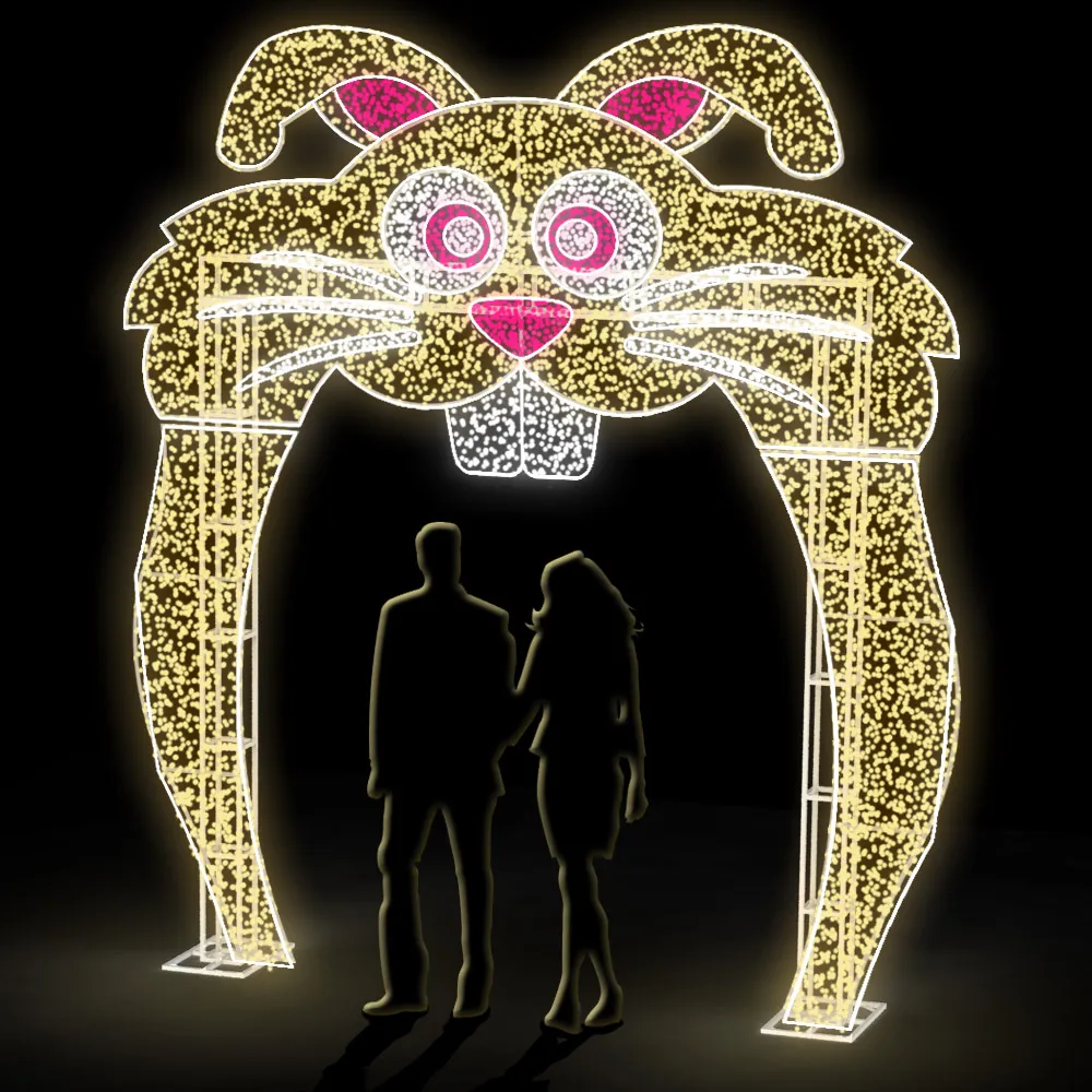 Figura de Páscoa Luminosa - Túnel Coelho Maluco