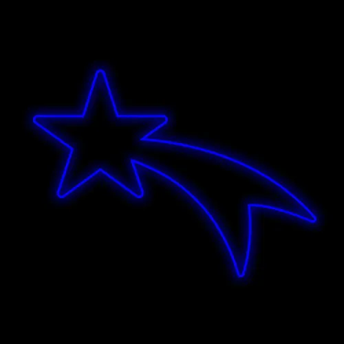 Figura de Natal Luminosa para Poste - Cometa Iluminado Grande