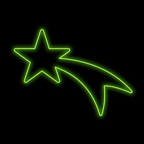 Figura de Natal Luminosa para Poste - Cometa Iluminado Grande