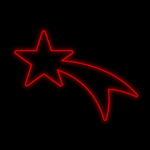 Figura de Natal Luminosa para Poste - Cometa Iluminado Grande
