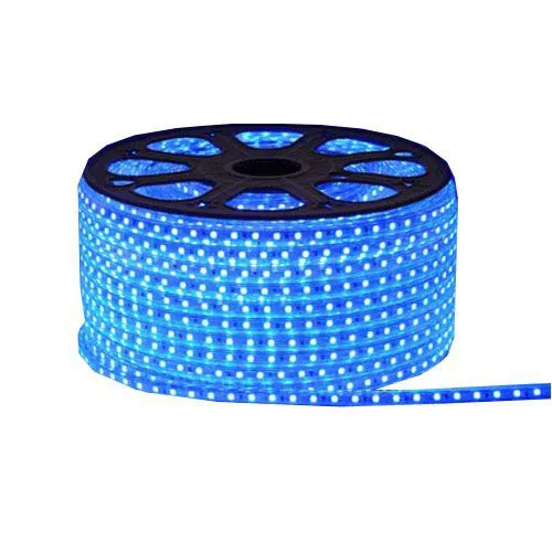 Mangueira LED 5050 Chata Azul Rolo 100MTS