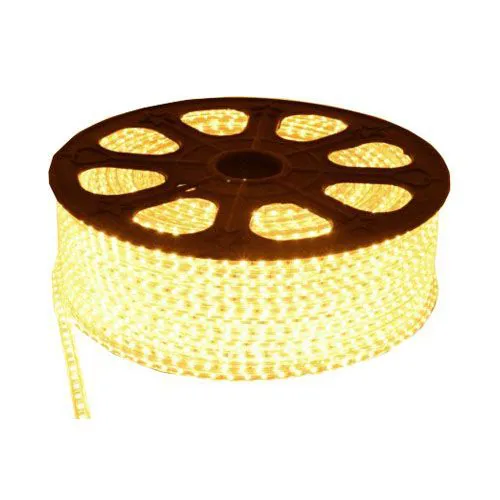 Mangueira LED 5050 Chata Branco Quente Rolo 100MTS