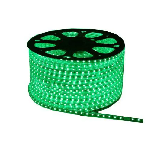 Mangueira LED 5050 Chata Verde Rolo 100MTS